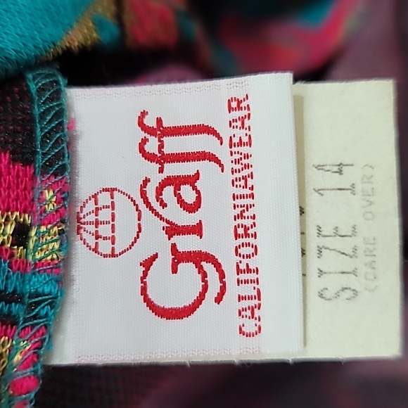 GRAFF CALIFORNIAWEAR Vintage Floral Open Front Cardigan Size 14 - Picture 4 of 6